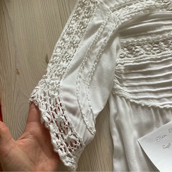 Free People Ecru Blouse size M - Picture 4 of 8